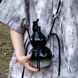 Gourd Water Bottle, 800ml Gourd Sports Water Bottle Travel Water Bottle for Gym, Gourd Style Water Bottle,Gourd Drinking Cup Jug Portable Travel Large Capacity Durable, Crystal Gourd Water Bottle. ﻿