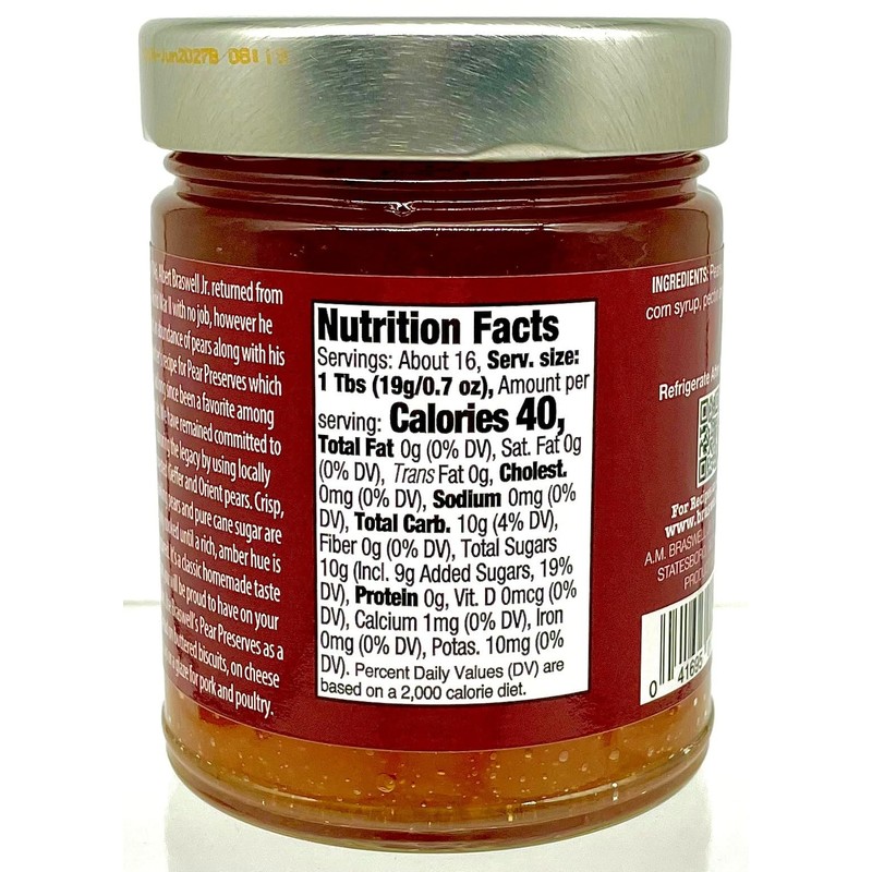 Braswell's Pear Preserves 11 oz.