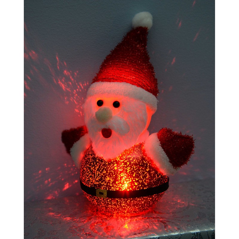 WeRChristmas Santa with Colour Changing LED Body Christmas Decoration, 15