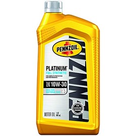 Pennzoil Platinum Full Synthetic Motor Oil 10W-30, 1 Quart - Pack of 1