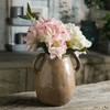 Tanvecle Brown Ceramic Vase with 2 Handles, Modern Farmhouse Vase