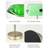 Newrays Traditional Green Glass Bankers Desk Lamp with Pull Chain