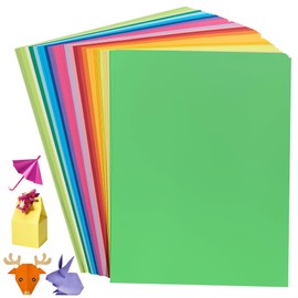 Coloured Origami Paper 200 Sheets, A4 20 Bright Colors 70gsm 8.3"×11.7” Double-Sided Folding Paper for DIY Arts Crafts Projects Kids Adults