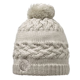 Buff Savva Knitted and Full Polar Hat, Cream, Adult