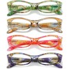 RaoOG 4 Pack Reading Glasses for Women Blue Light Blocking