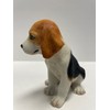 4.25 Inch Beagle Puppy Sitting Decorative Figurine, Brown and White
