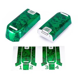 WRAPGRADE Stickers Compatible with DJI NEO Two Batteries (Emerald Skull)