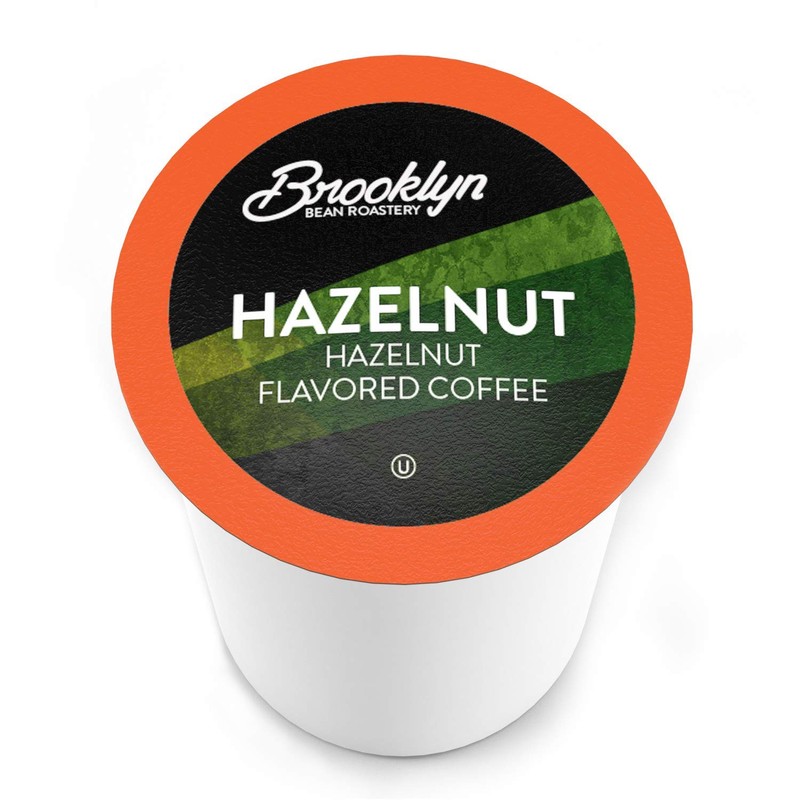 Brooklyn Beans Hazelnut Gourmet Coffee Pods - Compatible with Keurig
