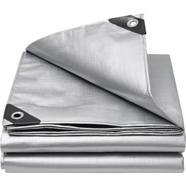 Tarp 6x10 Feet,UV Resistant,Multipurpose Waterproof Poly Tarp Cover with Metal Grommets and Reinforced Edges,Tarp Outdoor for Roof Pool Boat Patio Camping