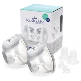BabyBuddha - Vasos de extracción de leche sin manos – Recipientes reutilizables para bomba de leche materna – Discreto y potente para extraer leche materna – Vasos para extraer leche materna – Paquete de 2 (22-24 mm)