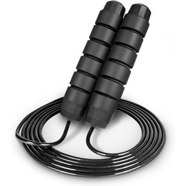 ProsourceFit Speed Jump Rope up to 8 Foot Adjustable Length for Men and Women, Foam Handles, Ultra Light Rope for Boxing, Jumping Exercises and