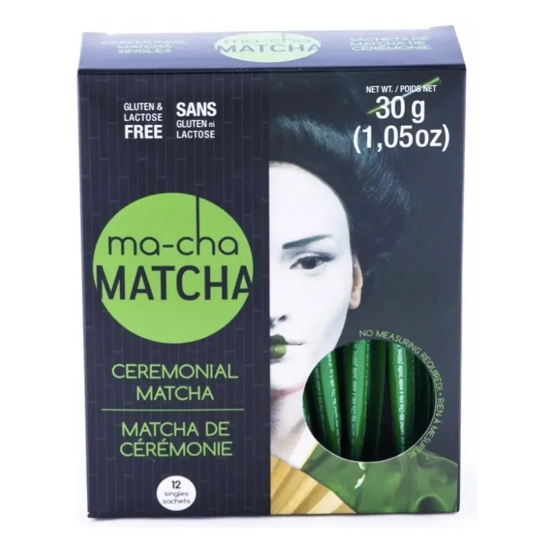 Té Matcha Ceremonial Ma-cha 12 Sobres Individuales 30g