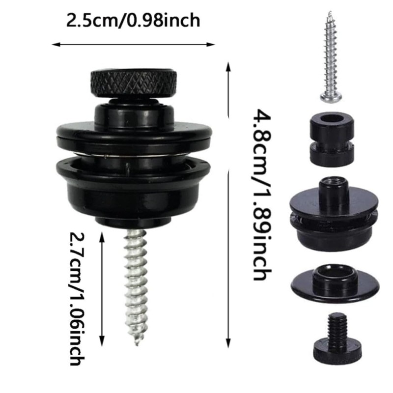 Guitar Strap Lock, Pack of 2 Guitar Strap Buttons Guitar