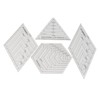 LGEGE 4 Pieces Quilting Ruler Set, 45/60 Degree Diamond Hexagonal