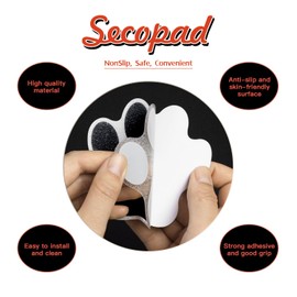 Secopad Non Slip Bathtub Stickers, 24pcs Adhesive Bear Paw Anti Slip Decal Threads for Shower and Bath Tub with Premium Scraper