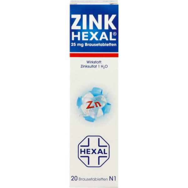 Zink HEXAL 25 mg Brausetabletten, 20 pcs. Tablets