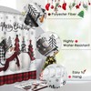 Bathroom Sets with Shower Curtain and Rugs, 4 Pcs, Snowman