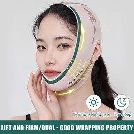 Anti-Schwerkraft-V-Gesichtsbandage, Gesichtsformung, schlafendes Gesicht, Schnitzen von Emaille, Musterlifting-Maske, Facelifting und Straffungsartefakt(rosa(Neue Klimmzüge))