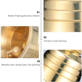 STOBOK 5 cm Christmas Sleigh Bells Ornament Gold Service Bell Large Wreath Bell Christmas Dinner Bells Antique Wedding Bells Hanging School Call Bell