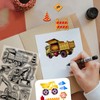 GLOBLELAND Engineering Vehicle Clear Silicone Stamp Metal Excavator Forklift Cutting