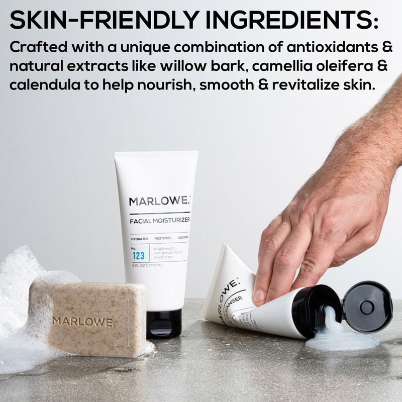 MARLOWE. MARLOWE. Men's Face Wash & Scrub Bundle C Daily