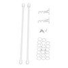Miniature Curtain Rods 1/12 Scaled Simulation Alloy Dollhouse Double Layer
