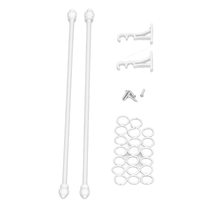 Miniature Curtain Rods 1/12 Scaled Simulation Alloy Dollhouse Double Layer