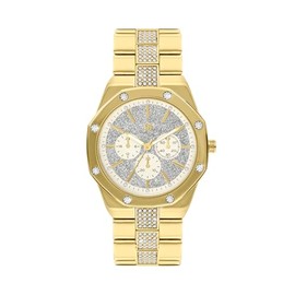 Spirit Ladies Gold Plated Stone Set Multi Dial Bracelet Watch