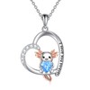 NIFUNAO Heart Axolotl Necklace for Women 925 Sterling Silver Animal