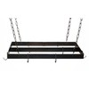 Rogar Black Rectangular Pot Rack with Centerbar