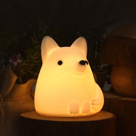 TriPro Fox Silicone Nursery Night Light,Auto Shut Down,Room Decor Desk Lamp Bedroom Decorations