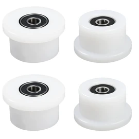 Qty.4 Machined Wheels/Rollers Compatible Total Gym Replacement, Fits Models 1000,1100,1400,1500,1600,1700,1800,1900,Achiever,Force,Gold,Max,Platinum,Platinum Plus,Pro,Supra, Supreme,Ultima,Ultra,XLI