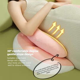 Generic Pregnancy Pillow, Portable Adjustable Side Pillow,High resiliency fillment, Support body,back,waist,releasing pressure for maternity,neccesary for pregnant women, Small-pink, BJN0503