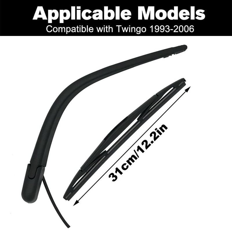 Ruolin Car Rear Wiper Black Replacement Rear Wiper Arm +