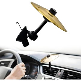 Car Cymbal,Car Crash Cymbal for Car Vent Practical Accessories for Vehicles to Make Driving More Fun (Gold)
