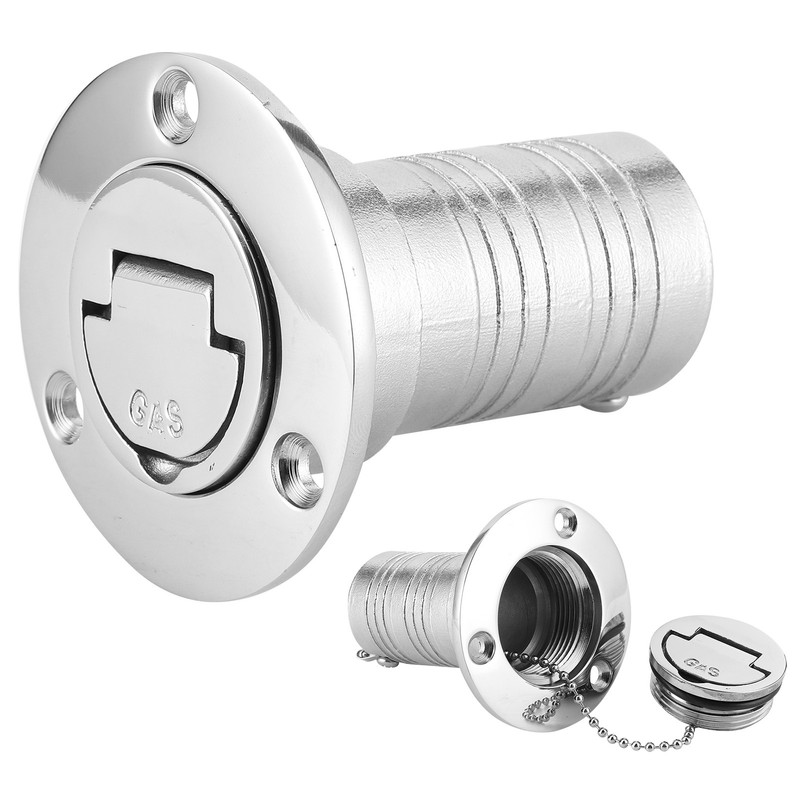 Marine Fuel Deck Fill Filler W/ Keyless Lid 316 Stainless