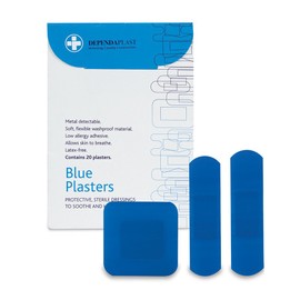 Dependaplast REL540 Food Area Plaster, Blue (Pack of 20)