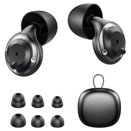 IDE11 Adjustable Ear Plugs-3, Ear Plugs for Sleeping Noise Cancelling 17-35dB SNR, for Snoring, Side Sleepers, Office & Travel with 7 Single/Double Silicone Reusable earplugs and Magnetic Carry Case