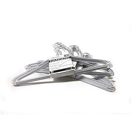 30 Count Vinyl Coated Heavy Duty Wire Cloth Hanger Plastic Coated Metal Wire Coat Hanger Hook - White Color 16" (40.5Cm) Wide