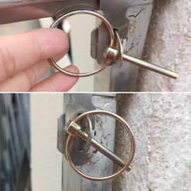 Timilge Lynch Pin Disconnect Snap Pin for Farm Tractors Trailers Trucks Mowers Boat Kayak Canoe Trolley Horsebox 1/5" x 1-3/5" Pin Clips (10 Pieces)