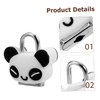 Operitacx Panda Mini Lock Key Cute Cartoon Metal Padlock for