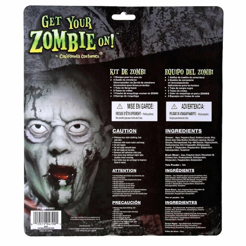 Graveyard Zombie Kit Costume Makeup