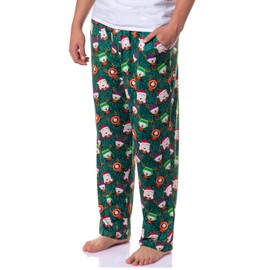 INTIMO South Park Pajama Pants Men's Santa Cartman and Reindeer Kyle Kenny Stan Christmas Sleep Lounge Bottoms For Adults (XX-Large)