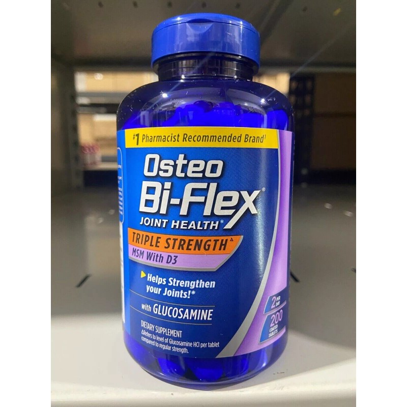 OSTEO BI-FLEX Triple Strength 200 Tablets WITH Glucosamine MSM D3