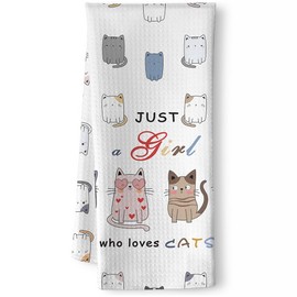 Cat Mom Gifts, Cat Towel,Gifts For Cat Lovers For Women,Decorative Kitchen Towels,Cute Dish Towels For Kitchen,Kitchen Hand Towels Decorative,Crazy Cat Lady Gifts,Cat Dish Towels,Cat Kitchen Towels