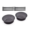 2 Inch (50mm) Black Wire Grommets and Cable Ties Kit