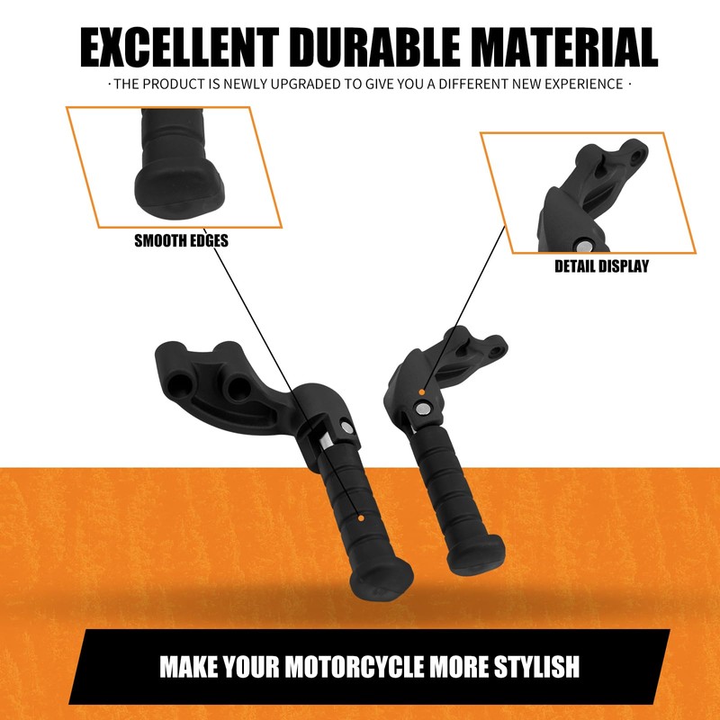 HCmotorku Motorcycle Rear Passenger Foot Pegs Footrest Mount Bracket Fit