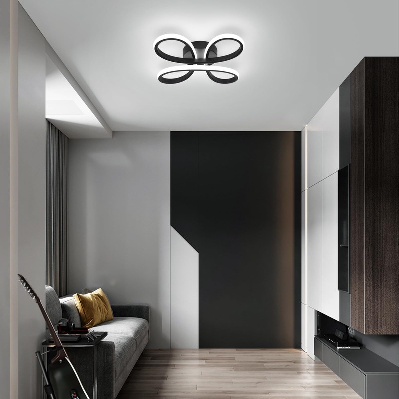 ADISUN Modern LED Ceiling Light, 6000K Semi Flush Mount Ceiling