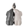 1 Pair Modern Elephant Couples Figures, Decorative Figurines 10 cm