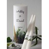Green Foliage Wedding Unity Candles